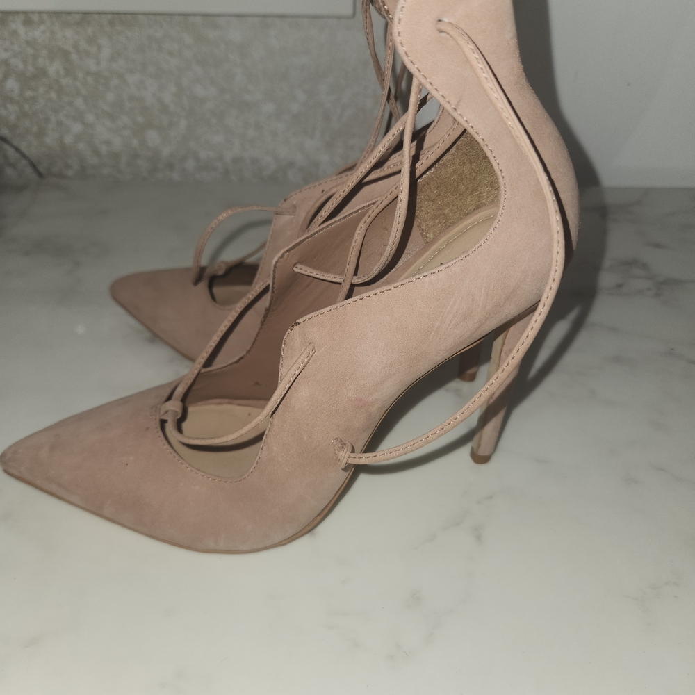 Aldo Women's Beige Lace-Up Heels - Picture 6 of 6